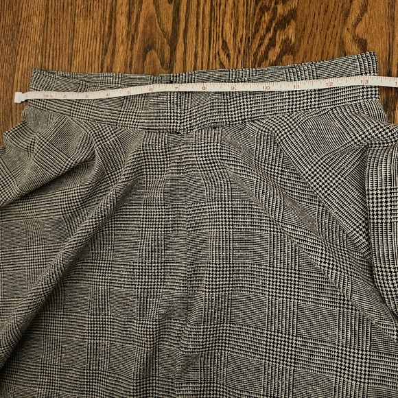 vintage circle skater skirt wool plaid midi knee length high waisted size XS 26 - Picture 3 of 5